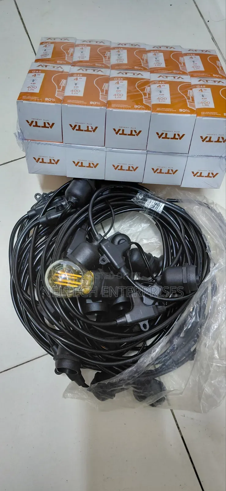 20 Meters 20 Filaments Bulbs String Lights