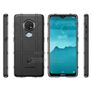 Rugged Shield Armor Back Cover for Nokia 6.2 | Nokia 7.2 - Black