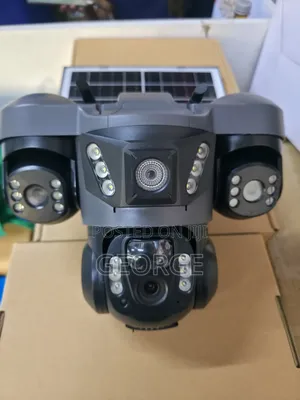 V380 Solar Wifi Camera 360° PTZ Triple Lens Motion Detection CCTV