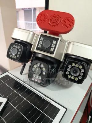 4g Aov Solar Camera With 4 Lens Outdoor Motion Sensor Alarm Siren