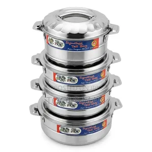 Signature Tall Boy 4 PCS Stainless Steel Hot Pot Set.