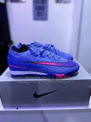 Nike Mercurial Vapor Turf Soccer/Trainer Boots in Blue and Pink