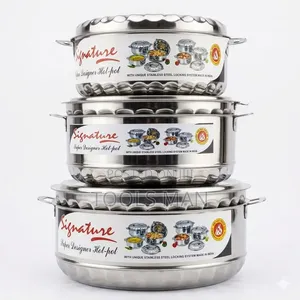 Signature 3pc Heavy Duty Stainless Steel Insulated Hot Pot Set.