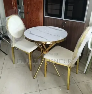 Round 2 Seater Marble Table With Chair
