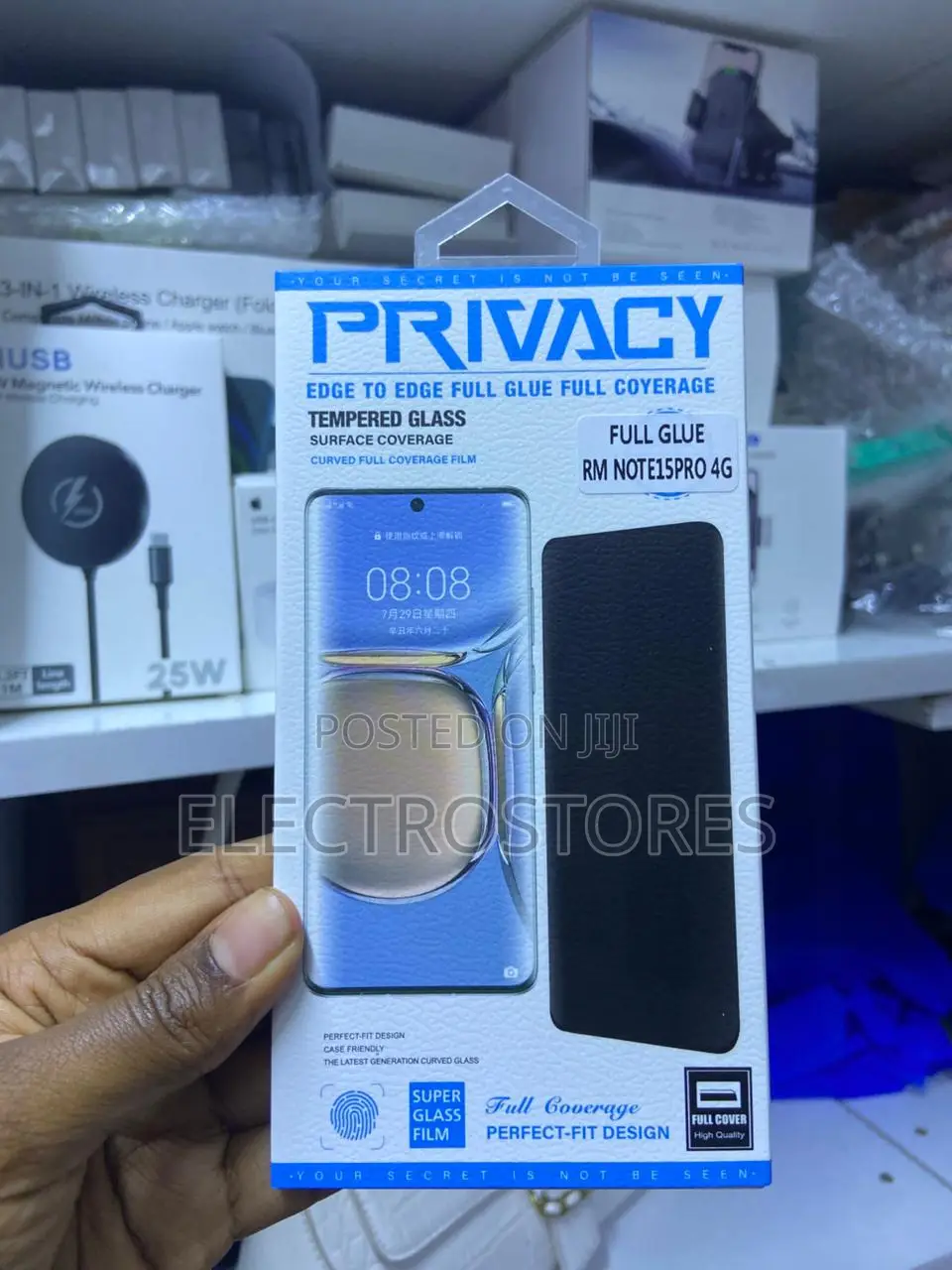 Redmi Note 15 Pro Privacy Glass Protector Full Glue