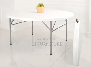 Office Table : 1.5m Foldable Round Office Table