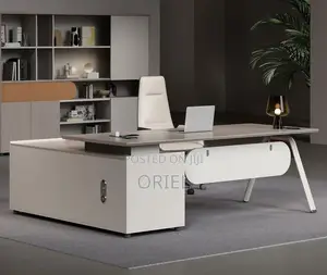 Office Desk : 1.6m Ergonomic L-Shaped Office Executive Desk