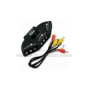 3 Way Audio Video Av Rca Switch Splitter