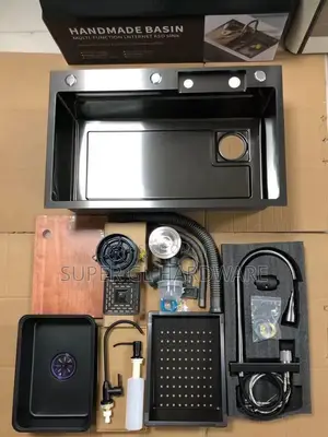 Multi-Function Nano Black Kitchen Sink - Full Set