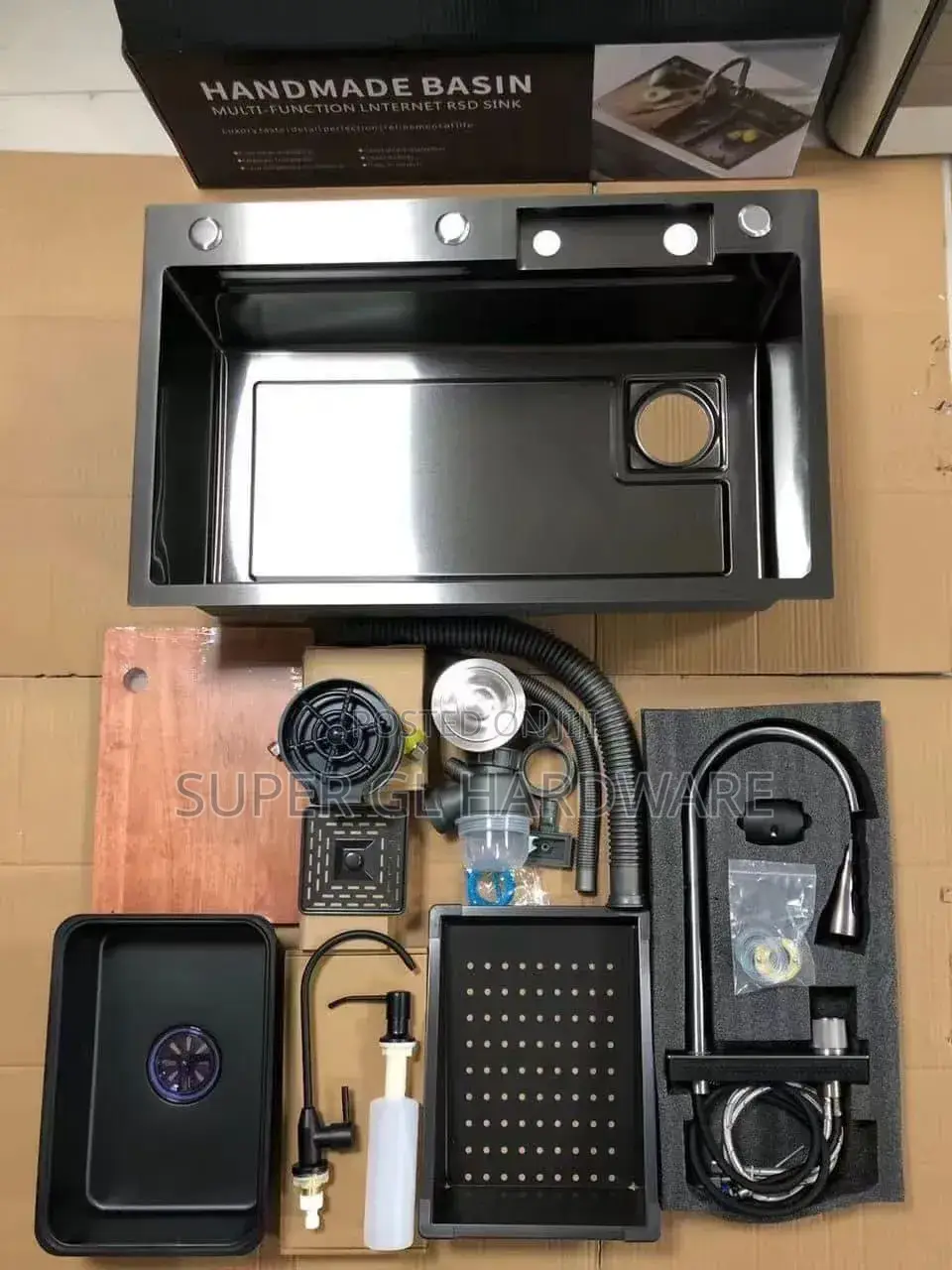 Multi-Function Nano Black Kitchen Sink - Full Set