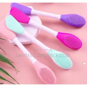 2_in_1dual-ended Silicone Facial Mask Applicator And Cleansing Brush