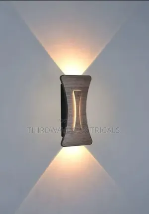 Modern Wood-Look or Black Aluminum Led Wall Sconce Light Fixture.