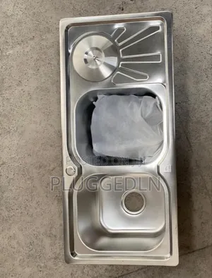 Double Bowl Side Bin Kitchen Sink