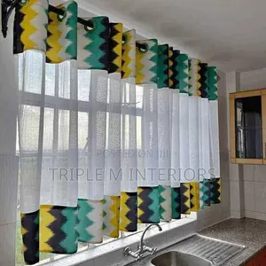Soft Translucent Kitchen Set Curtains (3m + 2m Sheer) for a Fresh Look
