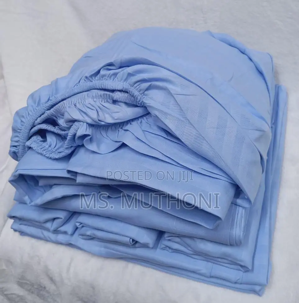 (6*6 ) 6 PCS Striped Fitted Bedsheet Sets*