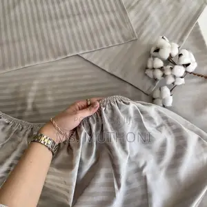 (6*6 ) 6 PCS Striped Fitted Bedsheet Sets*
