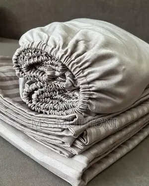 (6*6 ) 6 PCS Striped Fitted Bedsheet Sets*