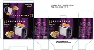 Edenberg Electric Pop-Up Toaster 2-Slice Kitchen
