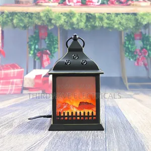 Vintage Lantern Portable Artificial Fireplace Led Lamp Xj5