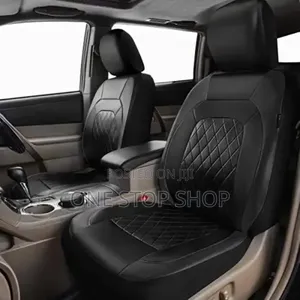 Leather Seat Covers With Diamond Quilted Pattern+Steering+Pillow