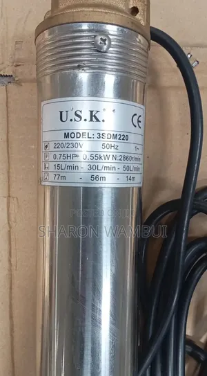 New 0.75hp Submersible Water Pump/Usk 0.75hp Submersible Pump