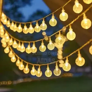 Warm White String Bulb Lights – 10m Electric Powered
