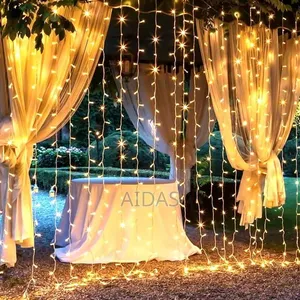 3m X 3m Warm White Curtain Lights – Electric Led Fairy Lights