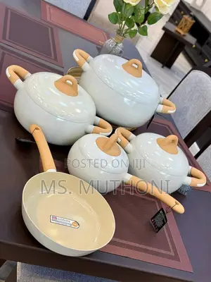 Aesthetic 9pcs Forged Aluminium Ceramic Cookware Set.