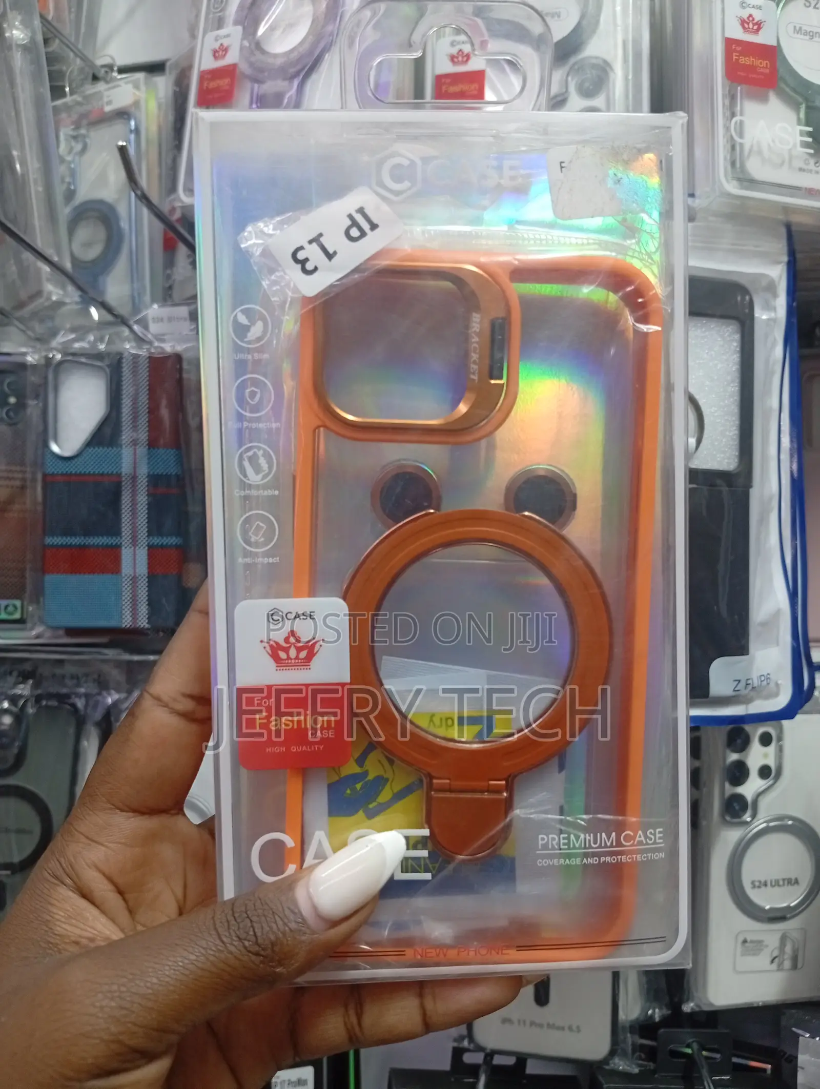Orange-Edged Phone Case for the iPhone 13