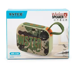Portable Bluetooth Speaker - Tws, Bass, Fm Radio Usb Wster Ws-336