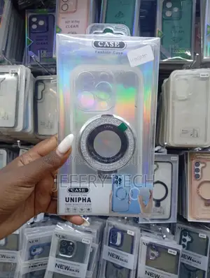 Unipha Branded Phone Case Is a Holographic Clear Back Cover