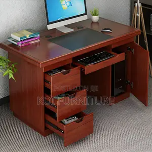 Office Desk : 1200mm Modern Imported Mahogany Office Desk