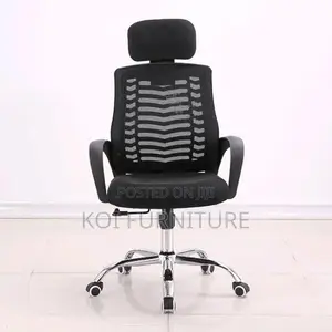 Office Chair : Mesh High-Back Office Chair With Adjustable Headrest