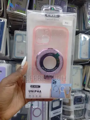 Pink Glittery Phone Case With a Magnetic Ring Stand