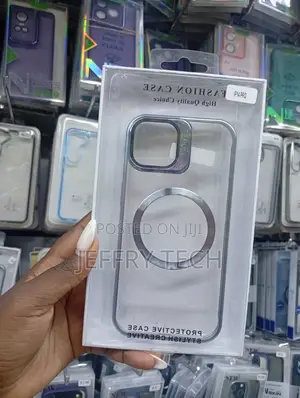 Clear Magsafe-Compatible Case Designed for the Apple iPhone 14 Pro.