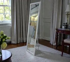 Full-Length Framed Dressing Mirror (White)