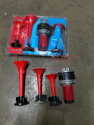 3 Pipe Horn 12v With Motor Red