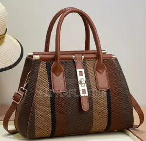 Fabric Faux Leather Tote Shoulder Bag Women Handbag -Custom Handbags