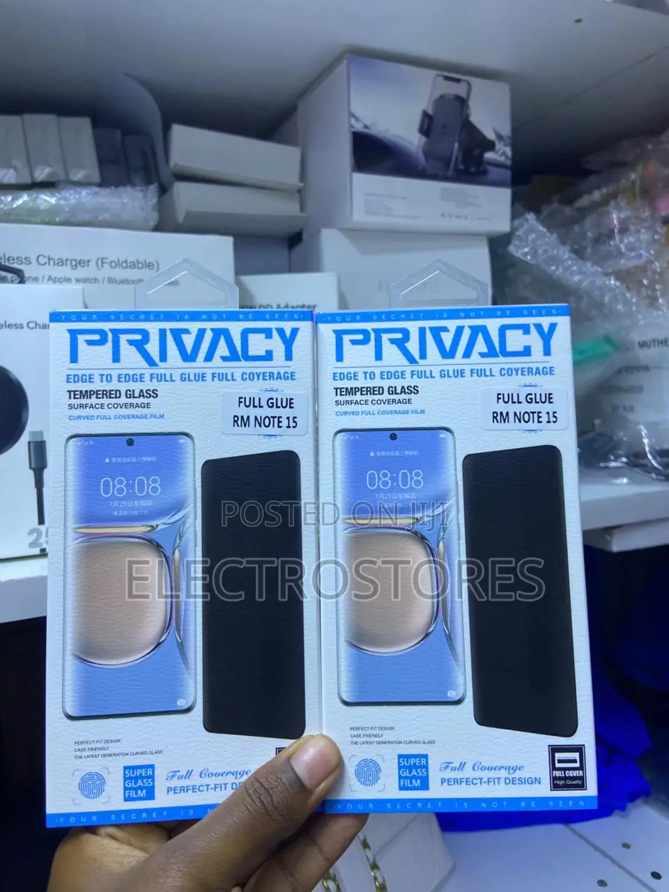 Redmi Note 15 Privacy Glass Protector Full Glue