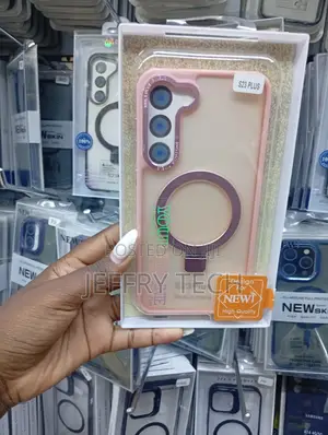 Branded Magnetic Stand Case Designed for the Samsung Galaxy S23 Plus.