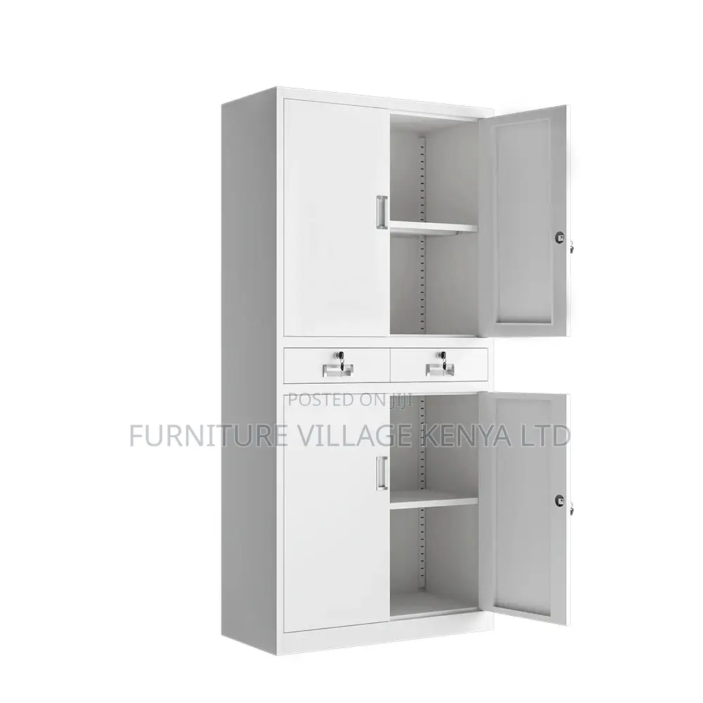 4-Door's White Metallic Document Office Cabinet