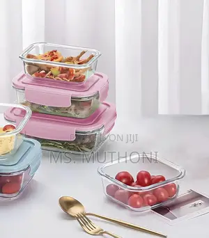 Glass Meal Prep / Lunch Box Set (3 Pcs)