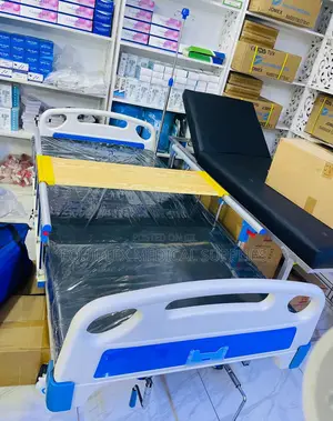 Quality Hospital Bed (Double Crank) With Mattress and Overbed Table