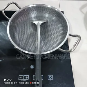2 Handle Honeycomb Stainless Steel Non Stick Pan