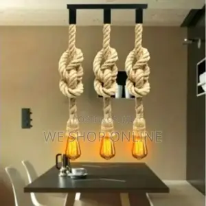 3pcs Vintage Rope Pendant Lights