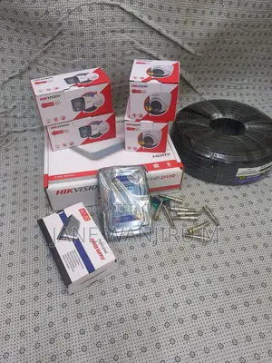 New 4 Set Hikvision CCTV Coloured 4 Channel Complete Kit+ Audio