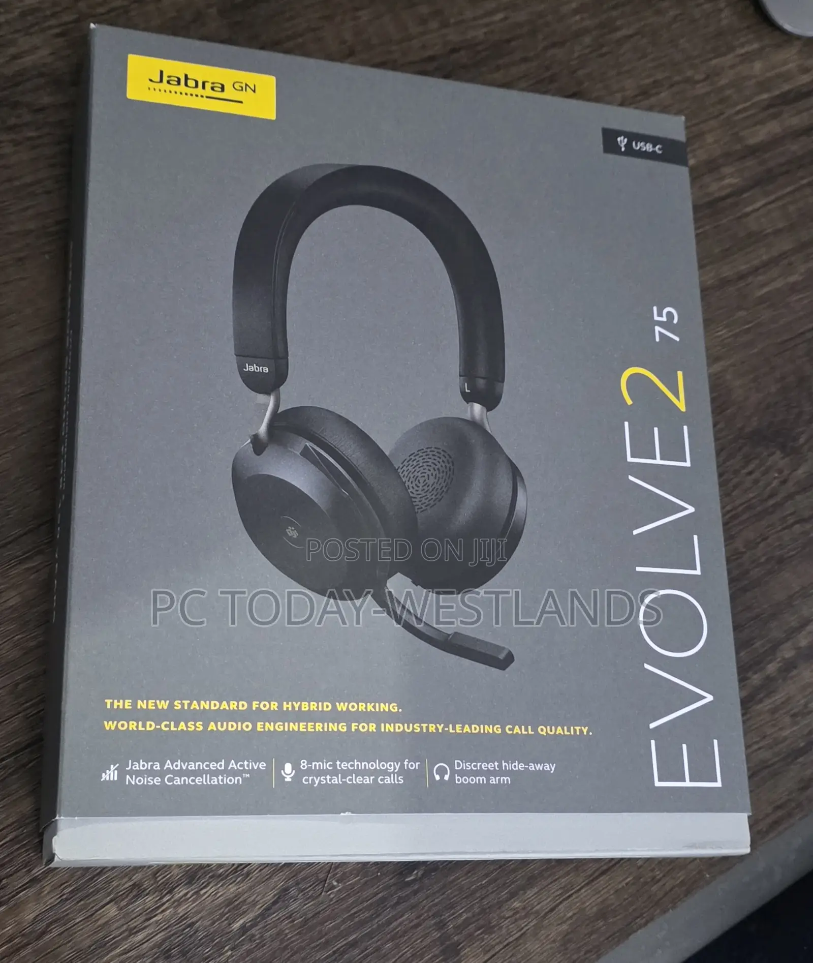 Jabra Evolve2 75 Uc Wireless Noise-Canceling Headset (Black)