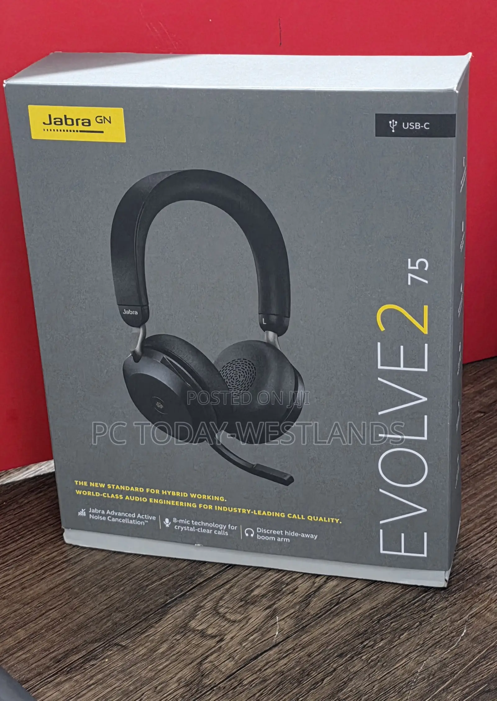 Jabra Evolve2 75 Uc Wireless Noise-Canceling Headset (Black)
