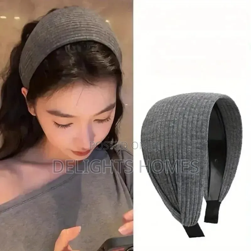 Anti-Slip Ribbed Elastic Hairband-Re