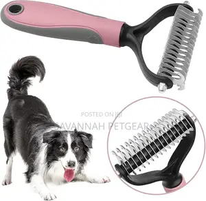 Professional Dematting Comb 2 Sided Hair Removal Brush for Dogs Cats